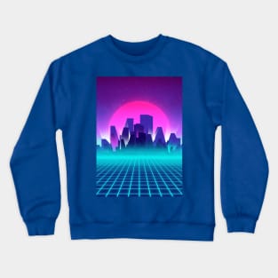 Outrun background Crewneck Sweatshirt